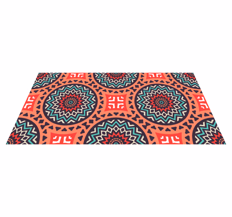 Geometrisk medaljonmønster mandala vinyl tæppe - TenStickers