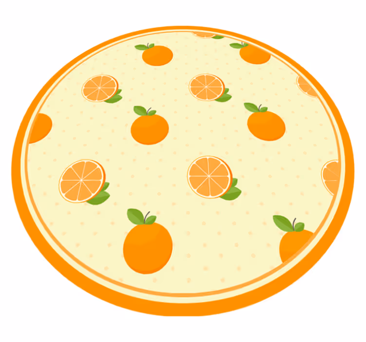 Illustration af citrusfrugter vinyltæppe til køkkenet - TenStickers