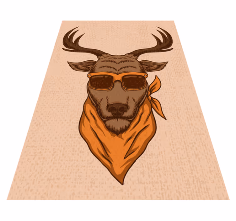 Cool hjort illustration vinyltæpper med dyr - TenStickers