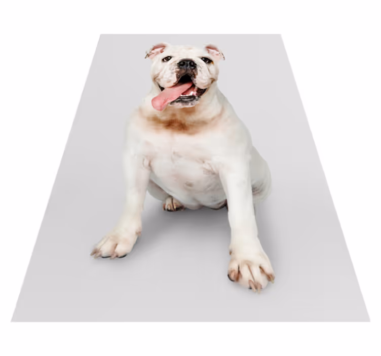 Glad bulldog portræt vinyltæppe med dyreprint - TenStickers