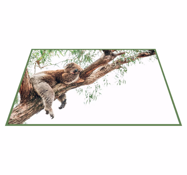 Koala træ scene vinyltæpper med dyr - TenStickers