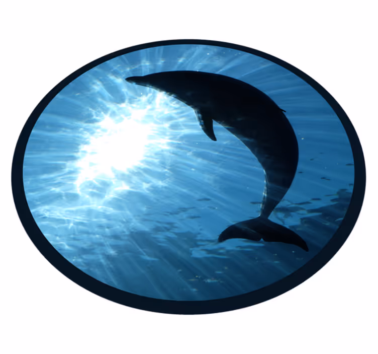 Delfin silhuet dyretæppe - TenStickers