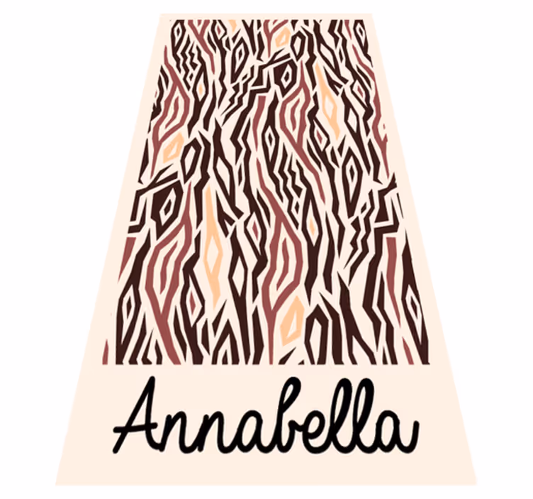 Personaliseret zebra print dyreprint vinyl tæppe - TenStickers