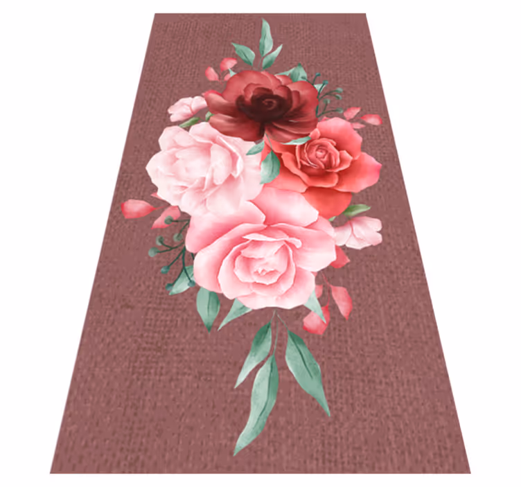 Rosebuket elegance Blomster og planter vinyltæppe - TenStickers