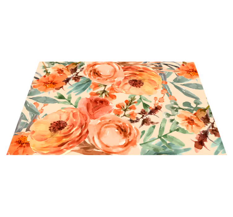 Levende udstillingsnatur Blomster og planter vinyltæppe - TenStickers