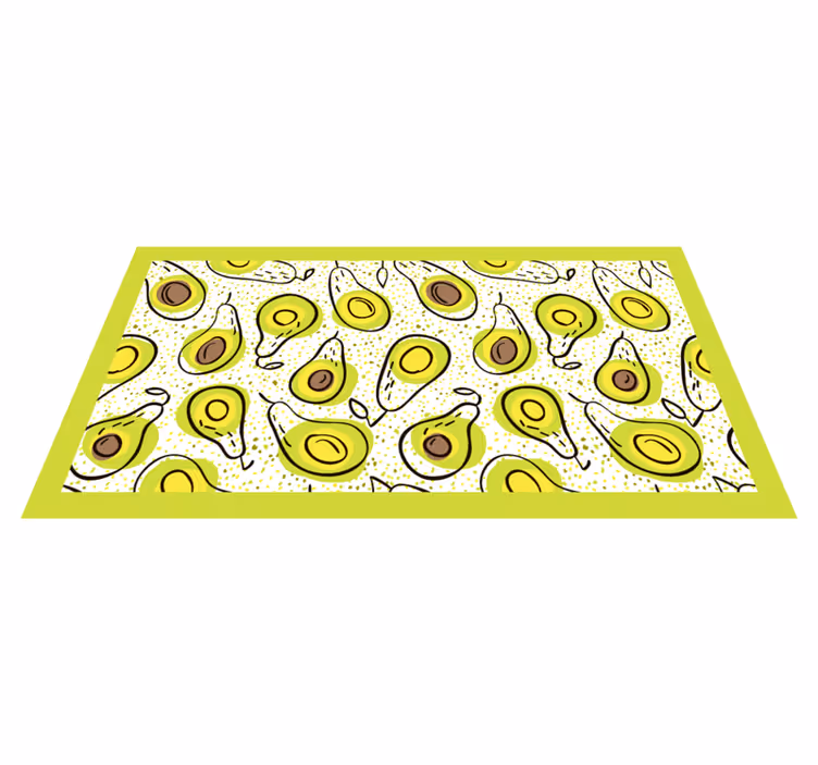 Avocado mønster køkken gulvfliser - TenStickers