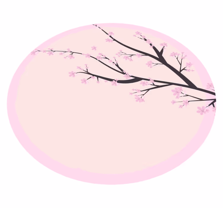 Japansk blomstrende træ køkken gulvfliser - TenStickers