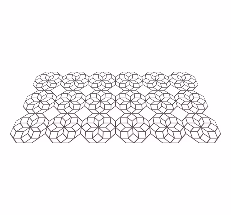 Elegant ottekant fliser tæppe - TenStickers