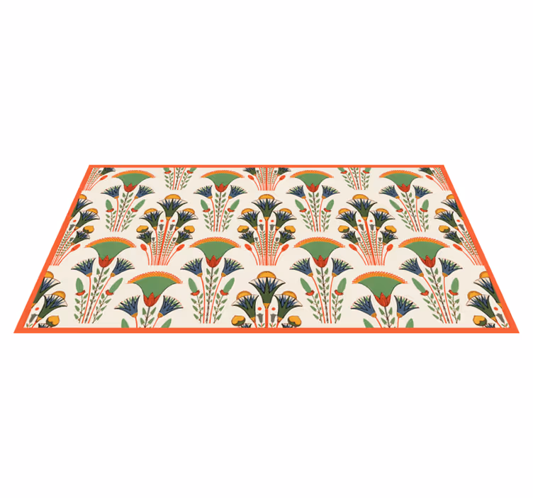Skandinavisk vintage mønster Blomster og planter vinyltæppe - TenStickers