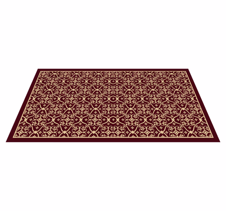 Elegant vintagemønster vintage vinyl tæppe - TenStickers