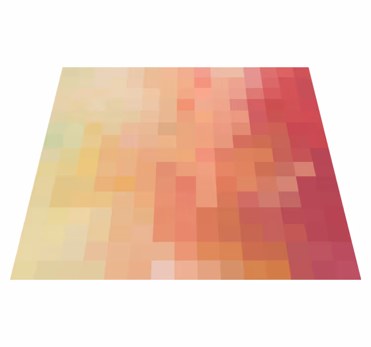 Flerfarvet firkant mosaik vinyl tæppe - TenStickers