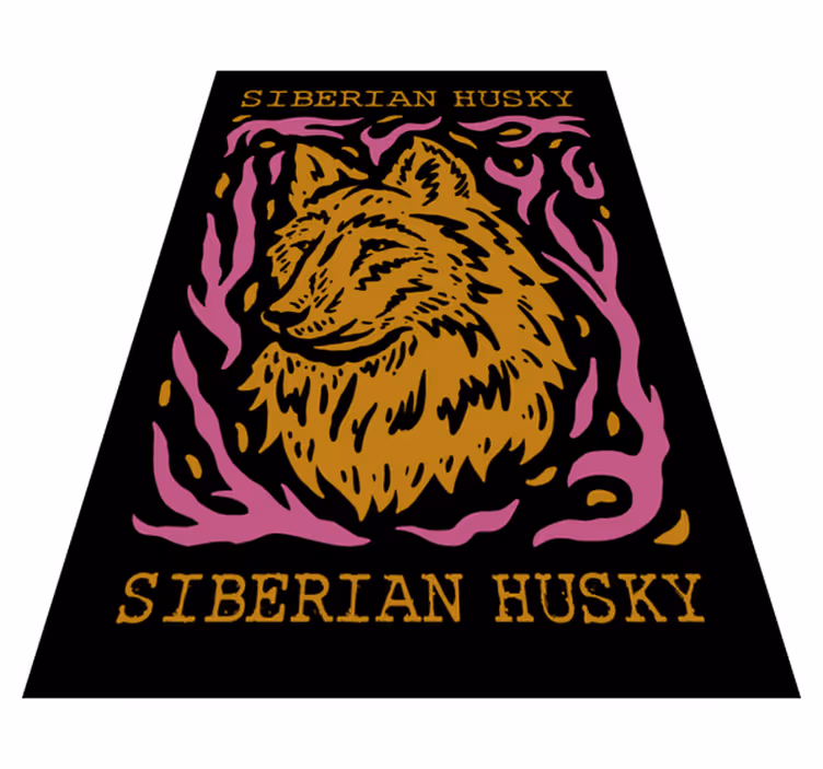 Portræt af en sibirisk husky vinyltæpper med dyr - TenStickers