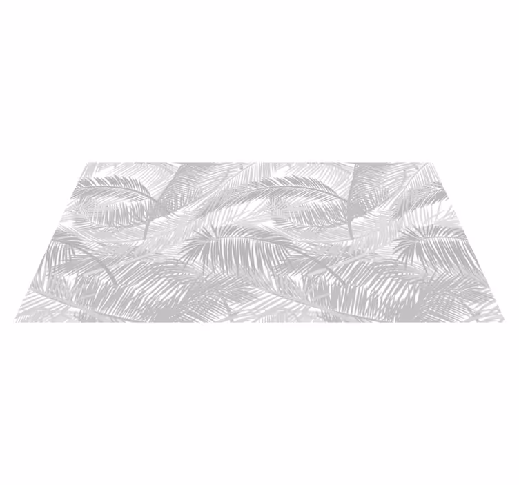Stilfulde palmeblade natur vinyl tæppe - TenStickers