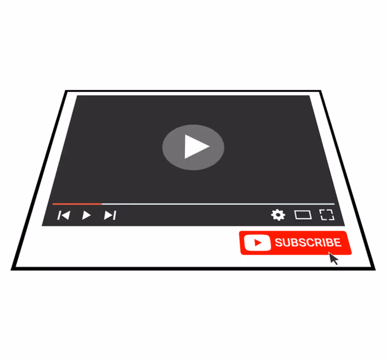 Youtube abonner knap brugerdefineret vinyltæppe - TenStickers
