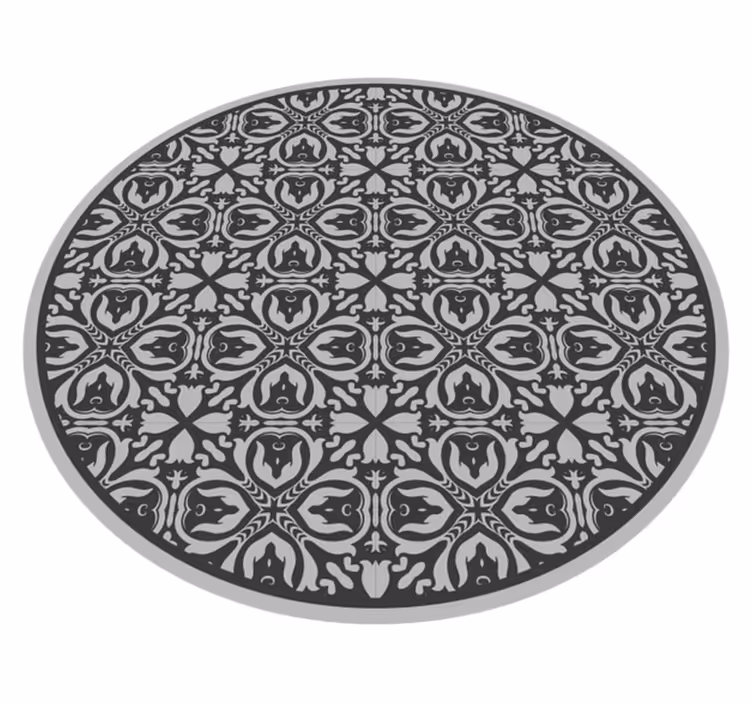 Geometriske blomstermotiver tekstur vinyl tæppe - TenStickers