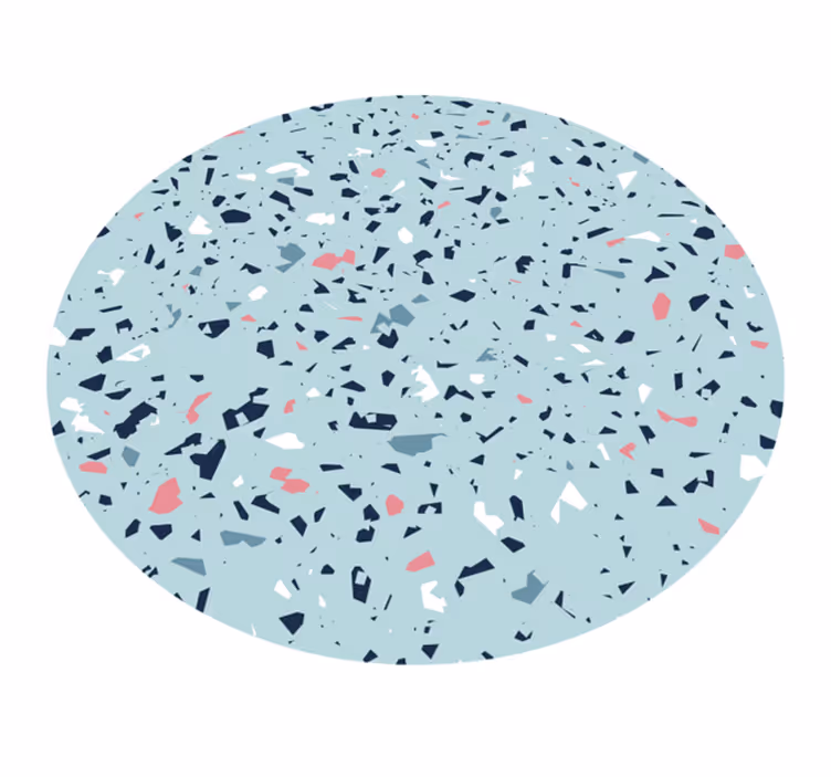 Blå terrazzo-stil køkken tæpper - TenStickers