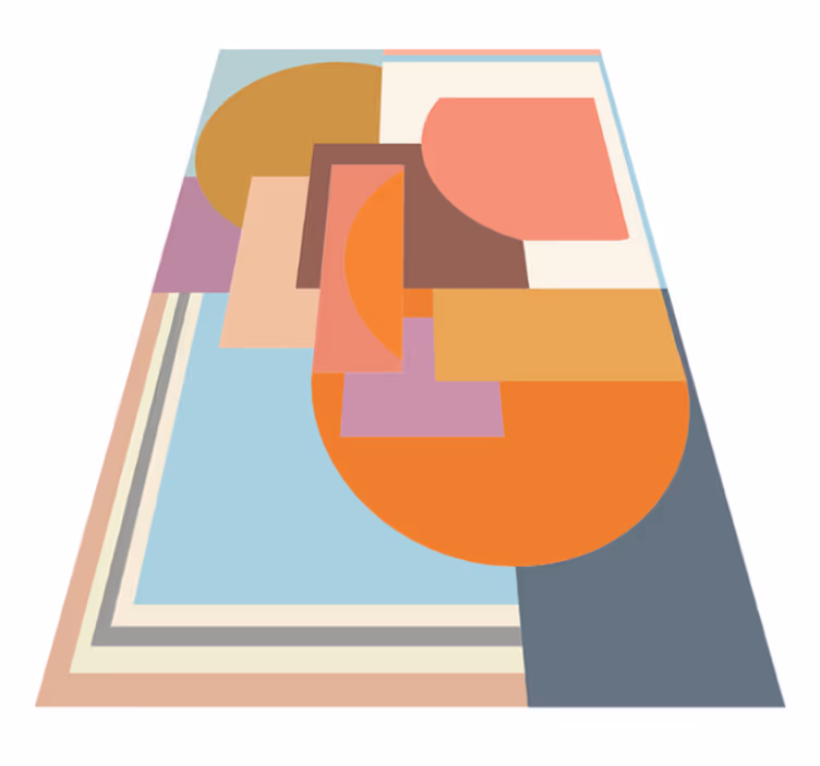 Slående former geometriske vinyl tæppe - TenStickers