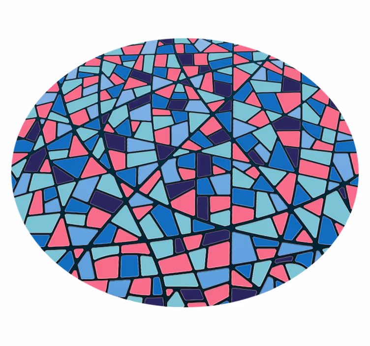 Farvet glas mosaik vinyl tæppe - TenStickers