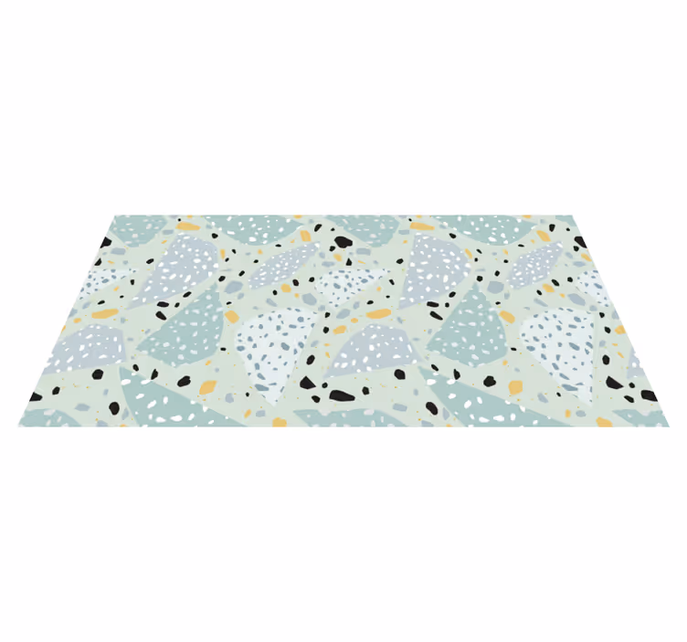 Gometrisk terrazzo flise tæppe - TenStickers