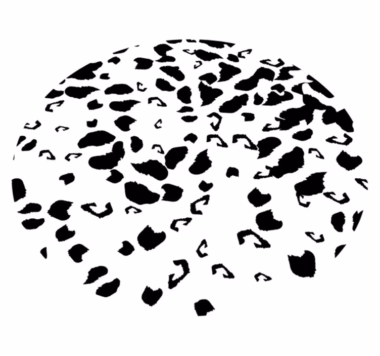 Sorte og hvide girafpletter vinyltæppe med dyreprint - TenStickers