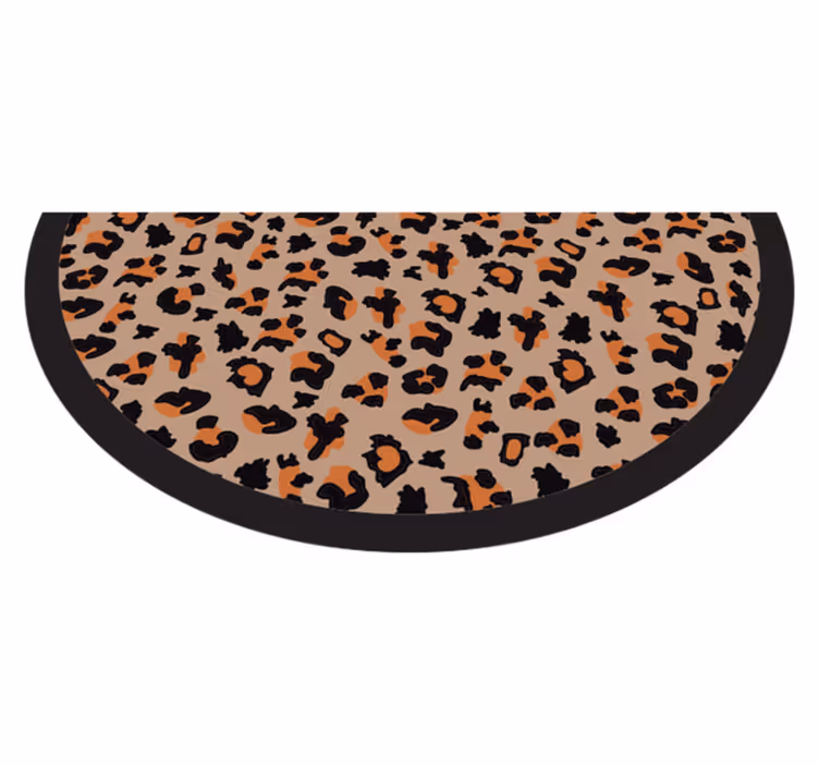 Halvt rundt leopard tæppe animalsk vinyltæppe - TenStickers