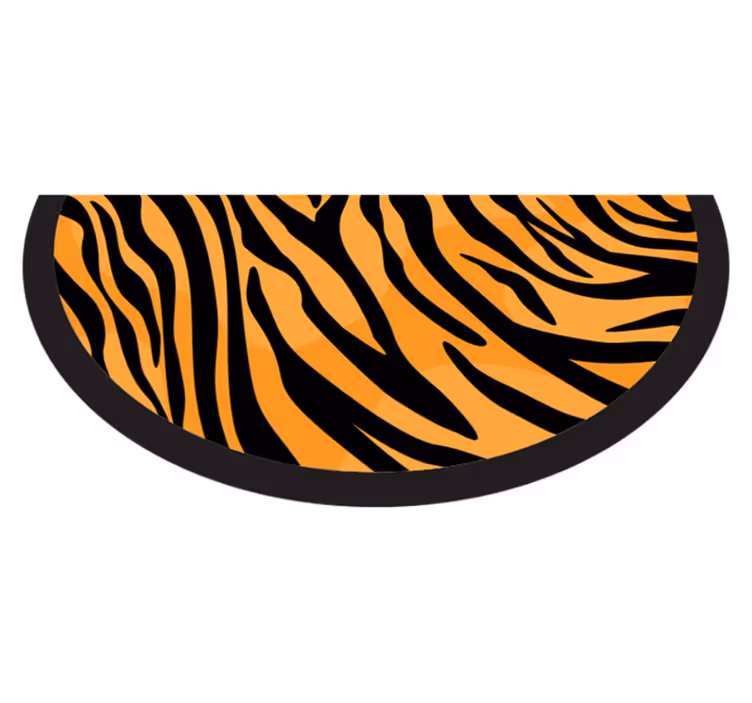 Halvt rundt tiger tæppe dyreprint vinyl tæppe - TenStickers