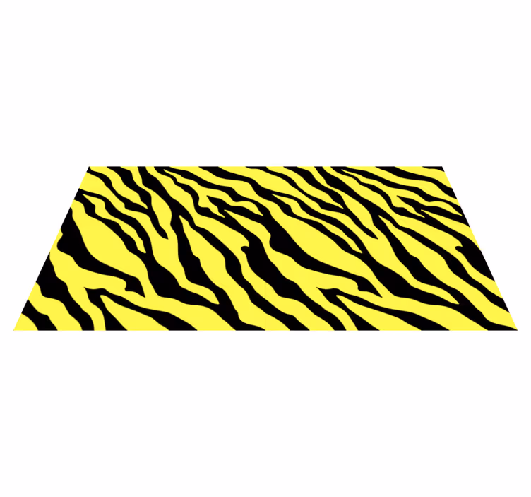 Gult zebraprint vinyltæppe med dyreprint - TenStickers