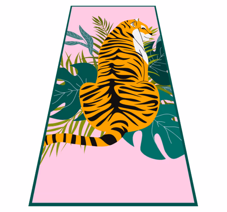 Tropisk tigerscene vinyltæpper med dyr - TenStickers
