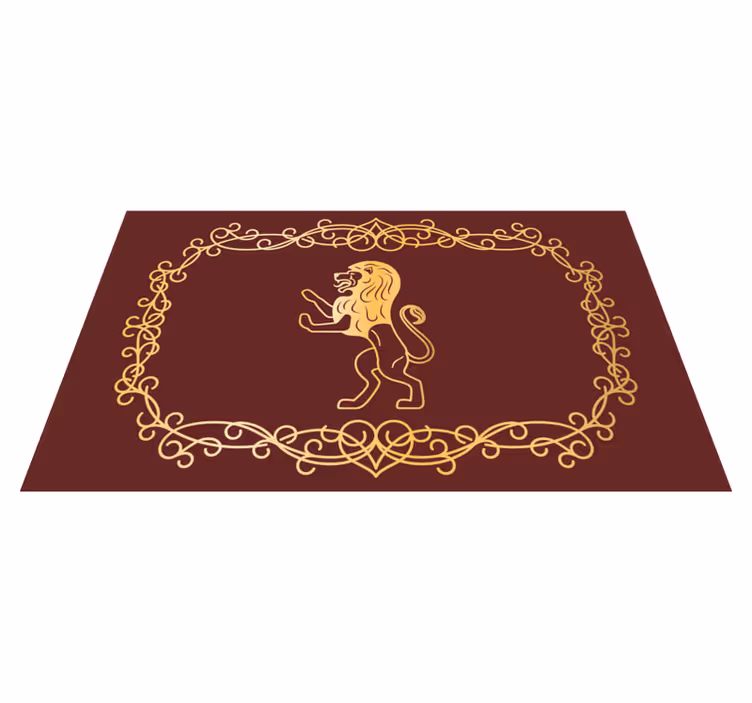 Løve emblem design vinyltæpper med dyr - TenStickers