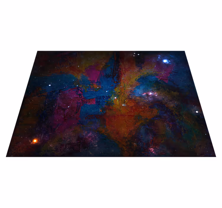 Kosmisk rumdesign stjerne vinyl tæppe - TenStickers
