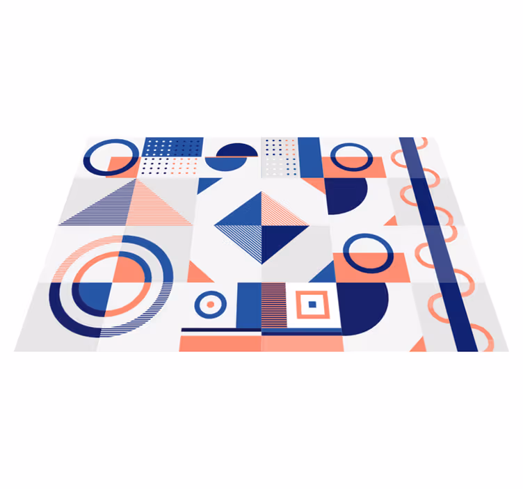 Skandinavisk geometrisk mønster geometriske tæpper - TenStickers