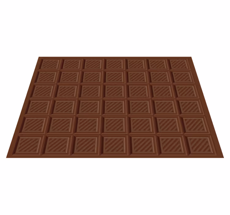 Chokoladefirkantet motiv køkken tæpper - TenStickers
