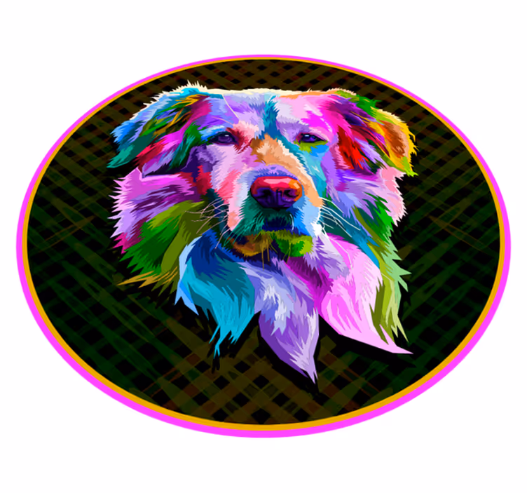 Golden retriever pop art dyretæppe - TenStickers