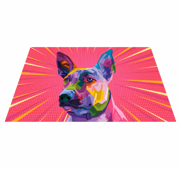 Levende hundekunst vinyltæpper med dyr - TenStickers