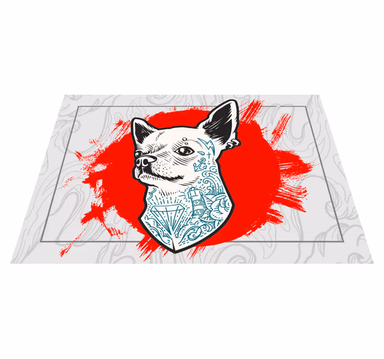 Punk hundedyr vinyl tæppe - TenStickers