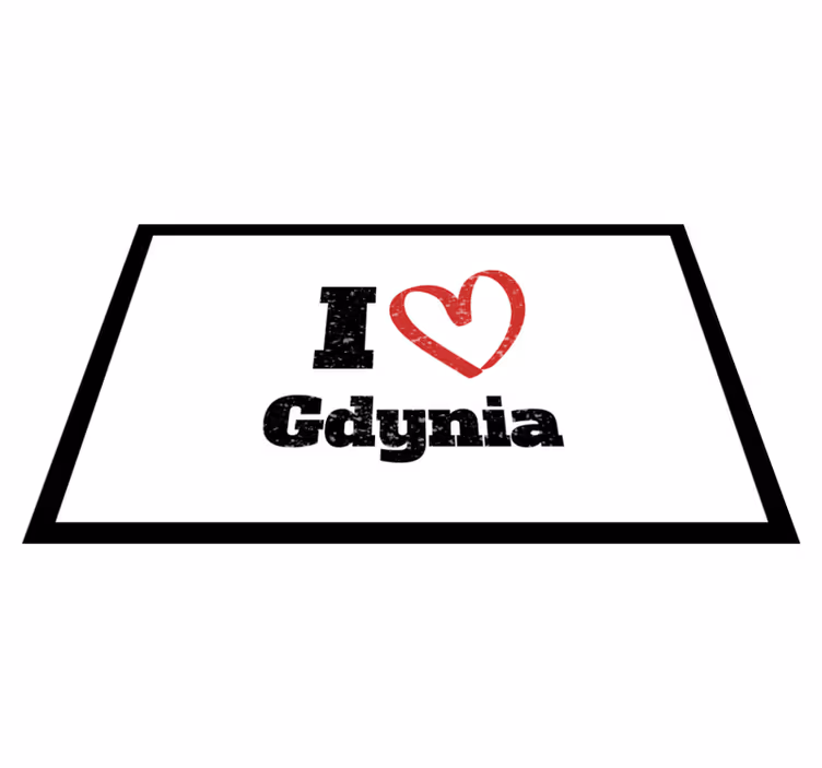 Jeg elsker gdynia vinyl tæppe med sætninger - TenStickers
