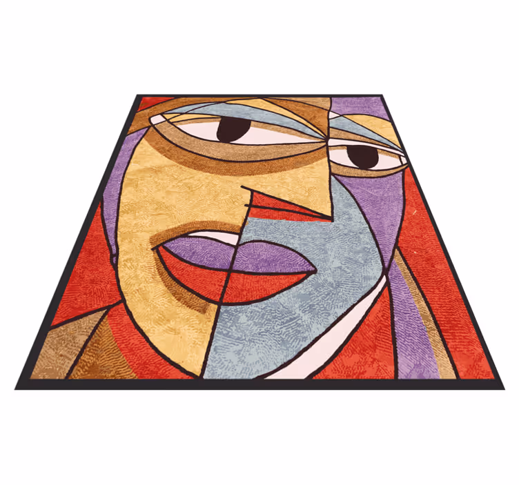 Moderne kunst geometrisk ansigt moderne tæppe - TenStickers