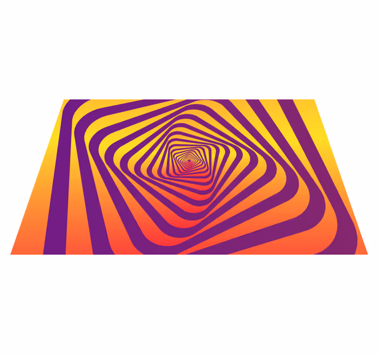 Moderne kunst farverig vortex moderne vinyl tæppe - TenStickers