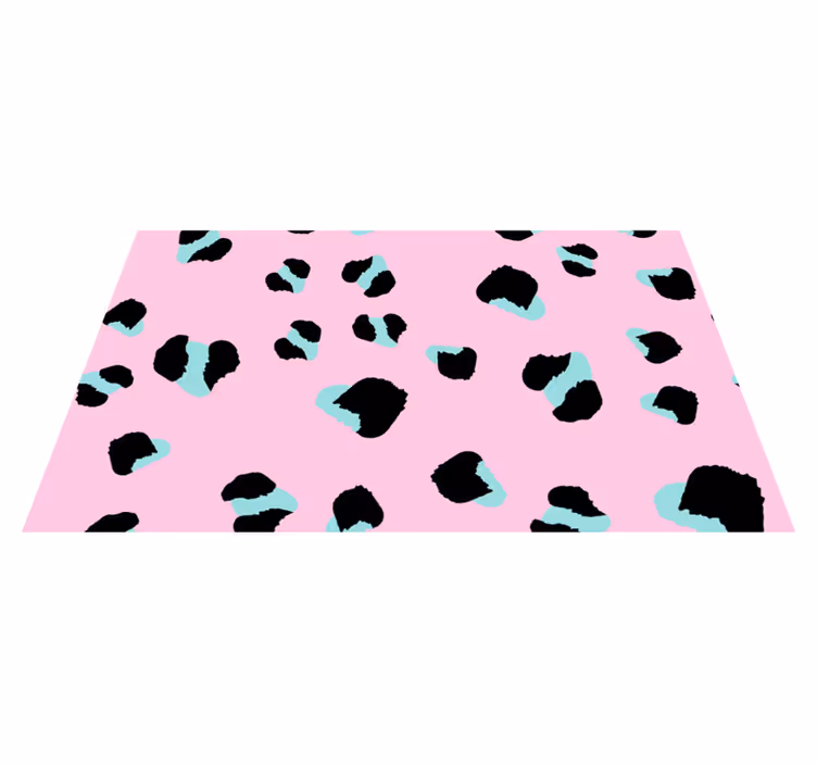 Pink tæppe med leopardprint - TenStickers
