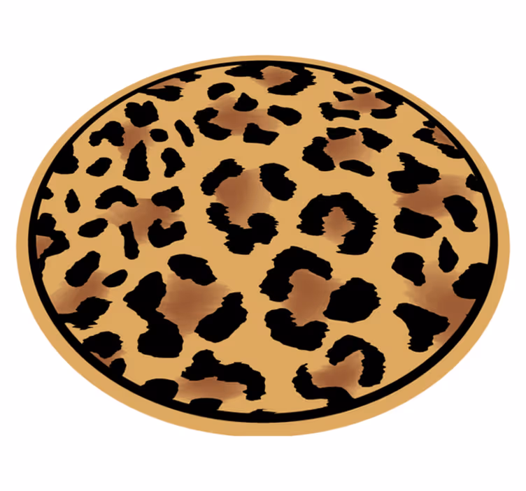 Vildt leopardmønster vinyltæppe med dyreprint - TenStickers