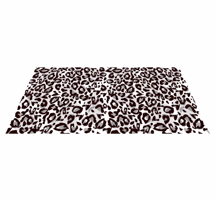 Sort leopard vinyltæppe med dyreprint - TenStickers