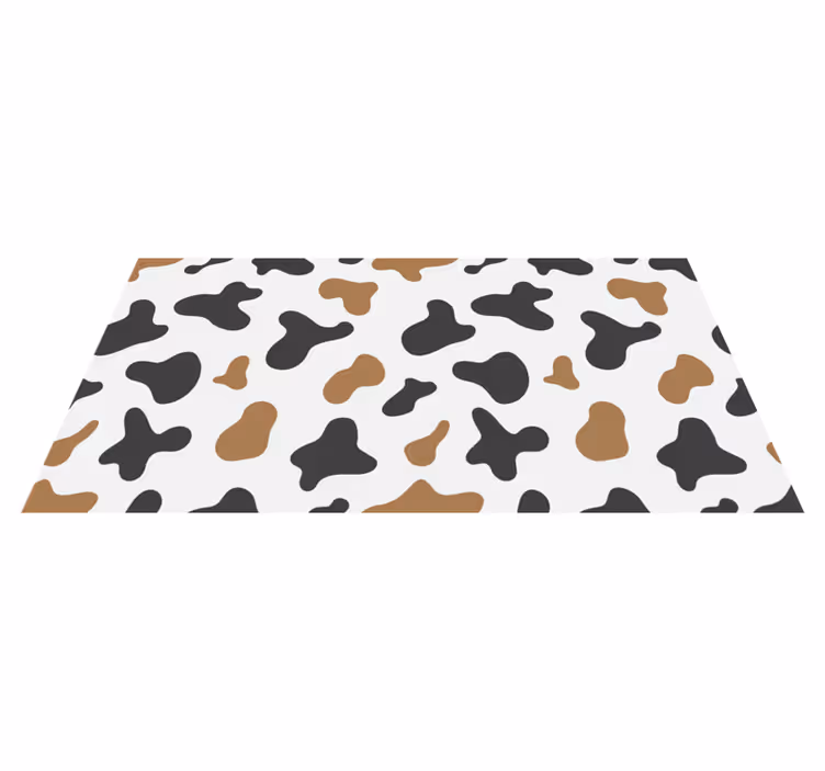 Ko pletter animalsk tryk vinyl tæppe - TenStickers