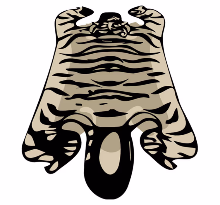 Stilfulde tigerstriber vinyltæppe med dyreprint - TenStickers