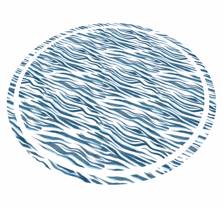 Blu dyreprint vinyl tæppe - TenStickers