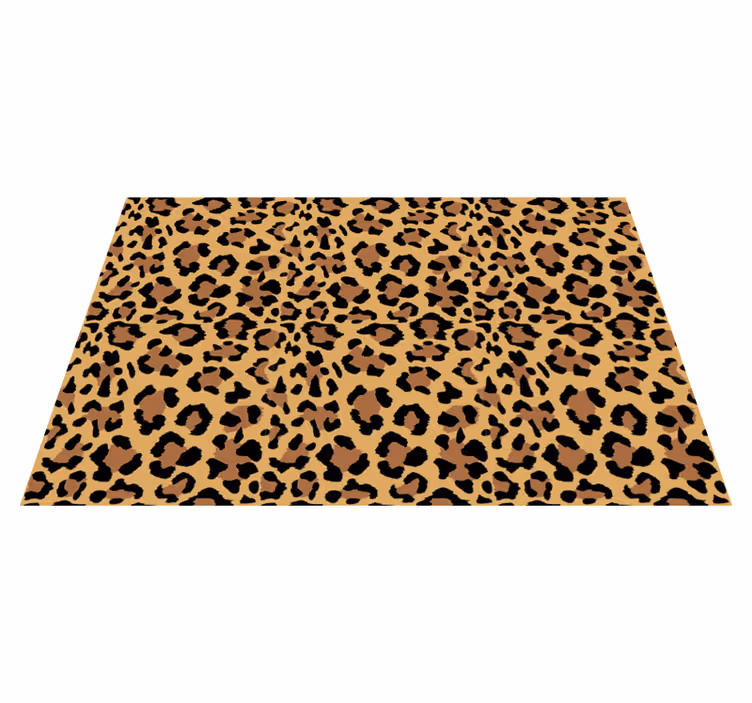 Leopardmønstret vinyltæppe med dyreprint - TenStickers