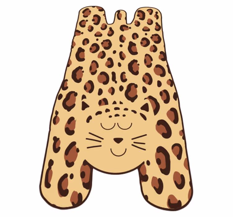Børne gepard dyretryk vinyl tæppe - TenStickers