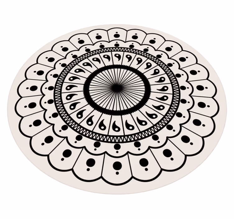 Cirkulært boho mandala soveværelse tæppe - TenStickers
