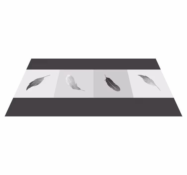 Fjer minimalisme vinyltæpper med dyr - TenStickers