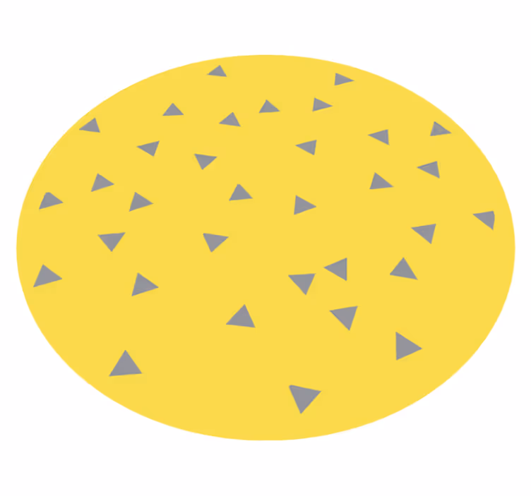 Gul trekant design geometriske vinyl tæppe - TenStickers