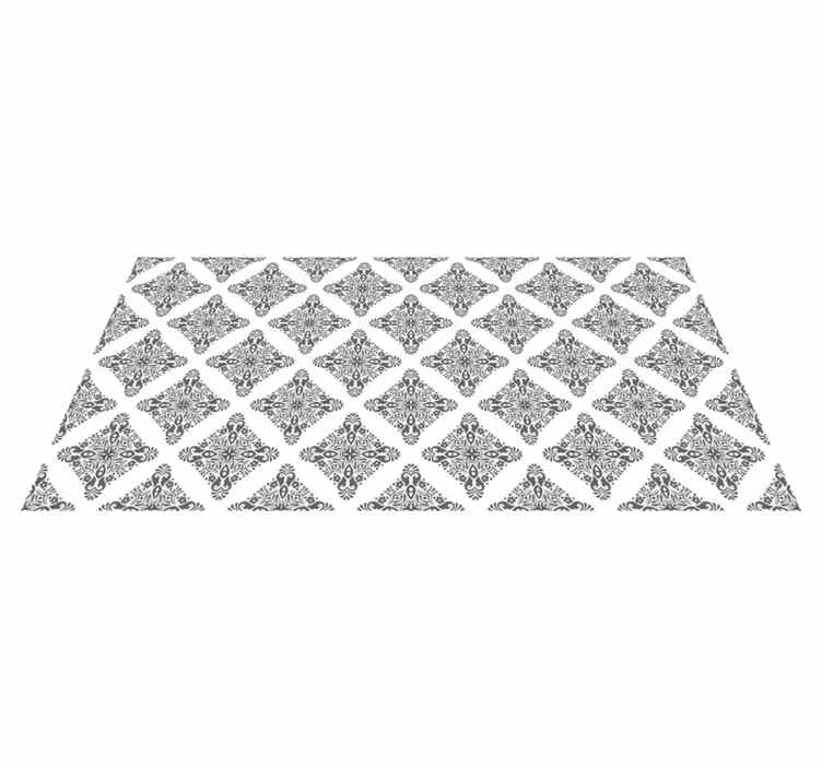 Sofistikeret diamantmotiv mosaik vinyl tæppe - TenStickers